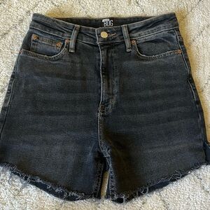 BDG Urban Outfitters High Rise Cut Off Black Denim Jean Shorts Sz 28